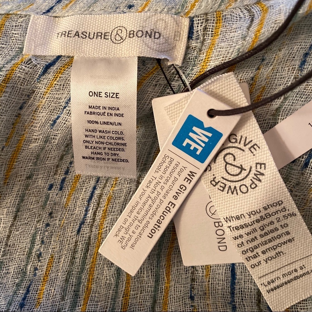 ✔️NWT-TREASURE & BOND|Oversized Linen Ruana|OS - Picture 7 of 7